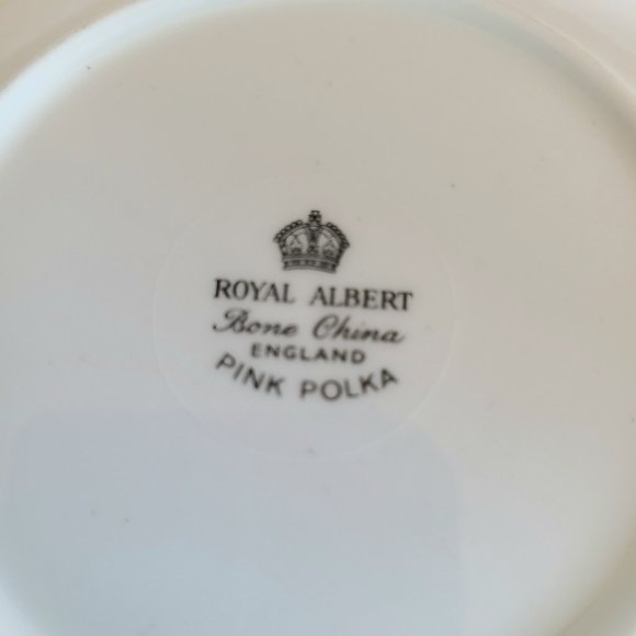 Vintage Royal Albert Bone China England Pink Polka Cup and Saucer. - Picture 5 of 5